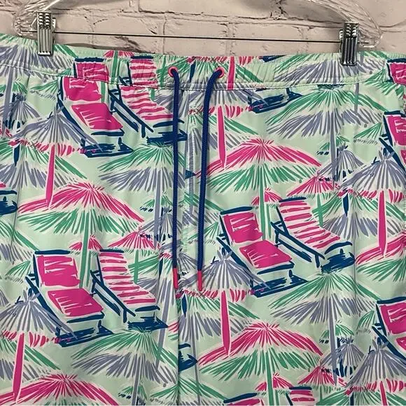 Vineyard Vines Chappy Swim Trunks Men's Size XL Cabana Crystal Blue Mesh Lined - Picture 3 of 11